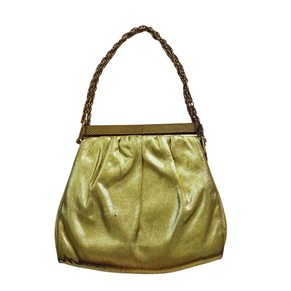 Vintage 1950s Gold Lamé Evening Bag - Picture 3 of 15